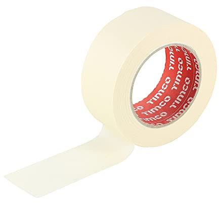 TIMCO Kreppband, 50 m x 50 mm, cremefarben