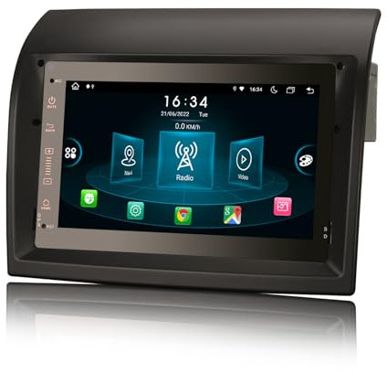 Erisin 7 Zoll Android 14 Autoradio GPS Navi für FIAT Ducato Citroen Jumper Peugeot Boxer Unterstützt IPS Touchscreen CarPlay DAB+ Radio Android Auto DSP Bluetooth A2DP 4G WiFi USB RDS 8-Kern 4GB+64GB