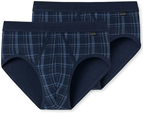 Schiesser Herren Slips mit Eingriff | 2er Pack | 172691 (XL, Navy)