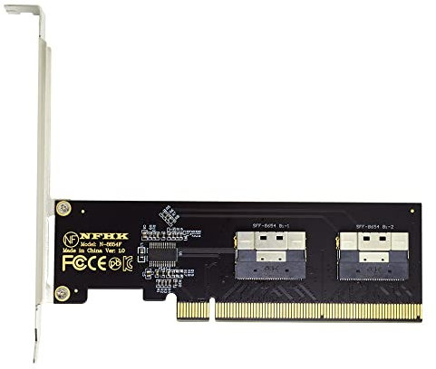 NFHK Dual Slimline SFF-8654 8X 4 NVME to PCIE Express 3.0 4.0 Raid Card VROC Raid0 Hyper Adapter