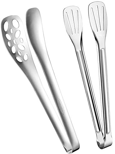 Pinze per Barbecue,2 pezzi Pinza per Servire,Clip per Insalata,Pinze da Cucina in Acciaio Inox,Per Cucinare Servire, Grigliare, Buffet, Insalate, Pasticceria