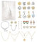 Souarts Schmuck Adventskalender 2024 Frauen Erwachsene, Weihnachtskalender Teenager 24 Überraschungen mit Kette Charms Armband Ohrstecker Weihnachten