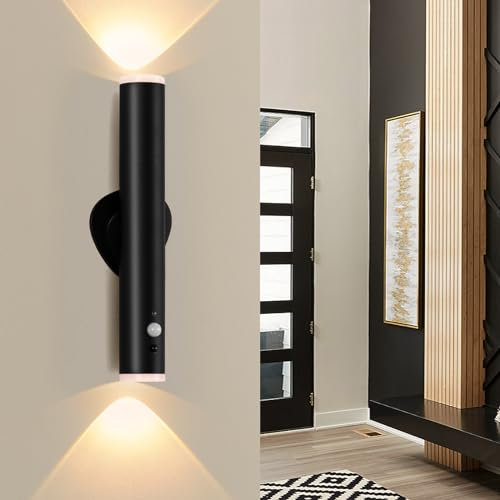 Rechargeable Wall Lights Motion Sensor,Rechargeable wall light with ‎Remote Control,LED Battery Operated Wall Sconces Indoor,Portable Magnetic Wireless wall lights for bedroom Hallway Stairway Porch