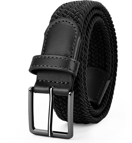 PlusZis Cinturón elástico trenzado infantil para golf, cinturón de béisbol juvenil para niños y niñas de 1 de ancho.