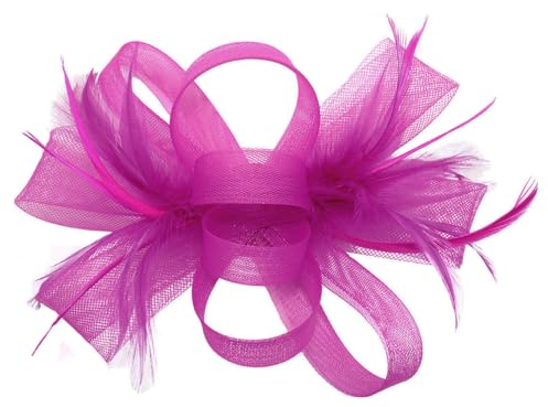 Cerchietto da donna con piume e clip Alice Band fascinator matrimonio Royal Ascot UK