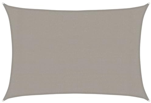 vidaXL Sonnensegel 160 g/m² Rechteckig Hellgrau 3x5 m HDPE