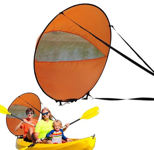 Windsegel für Paddelbrett, Windsegel für Kajakboote - Windsurf-Segel, Paddleboard-Kajak-Segel mit klarem Fenster,Tragbares Paddle Board Shade Kajak Windpaddel für Kanu Schlauchboot Yacht