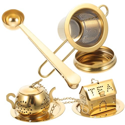 PHENOFICE Juego De Coladores De Té y Cucharas De Acero Inoxidable 304 Infusores De Té 3 Piezas