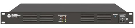 CMX Audio DA-2120 2-Channel Class-D Power Amplifier; 19 Rack Mount, 1U; 2x120W Rated Power Output; 230VAC/24VDC, 50-60Hz; Built-in auto Standby; Short Circuit, Overload, High Temp Protection
