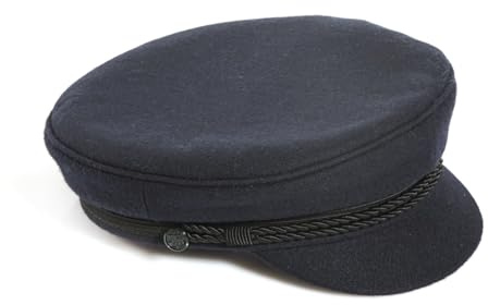 modAS Unisex Elbsegler im traditionellen Design - Klassische Kapitänsmütze Schirmmütze in Marine Größe 58