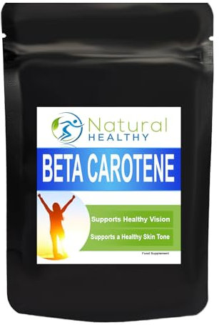 Beta Carotene - 120 Tablets - Suitable for Vegans - Source of Provitamin A - Natural & Healthy UK