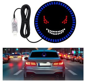 Luce degli occhi del diavolo per il parabrezza,USB Plug and Play auto luce degli occhi LED con 11 modalità,luce degli occhi del diavolo per le auto,luci dinamiche degli occhi del diavolo auto,Blu