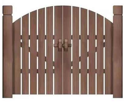 Cancello da giardino per esterni con cerniere in acciaio inossidabile, porta a battente in legno vintage per patio e terrazza, divisorio in legno carbonizzato resistente (100 x 130 cm)