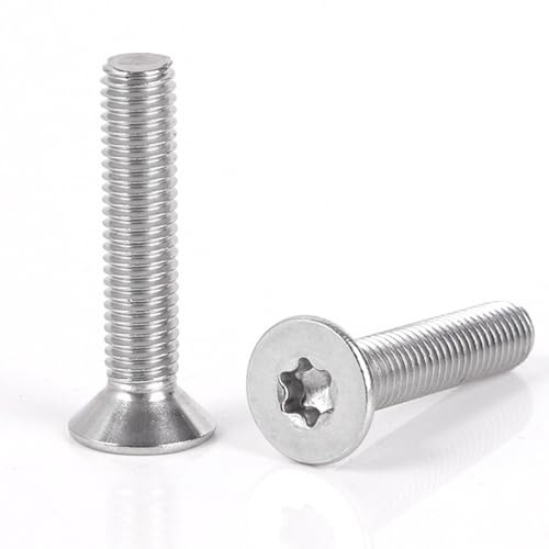 AIVEKE M6 x 25mm (5 Stück) Senkkopfschrauben - Edelstahl A2 V2A Senkkopfschrauben mit Innensechsrund Senkkopf Madenschrauben Torx