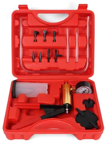 Freni Auto Dispositivo per aspira Liquido Freni Kit Pompa Manuale di Moto | Kit di Strumenti di Spurgo del Freno a Vuoto, sotto Vuoto Pompa Freno Adattatore Fluido Freno Cambio Olio Freni Auto e Moto