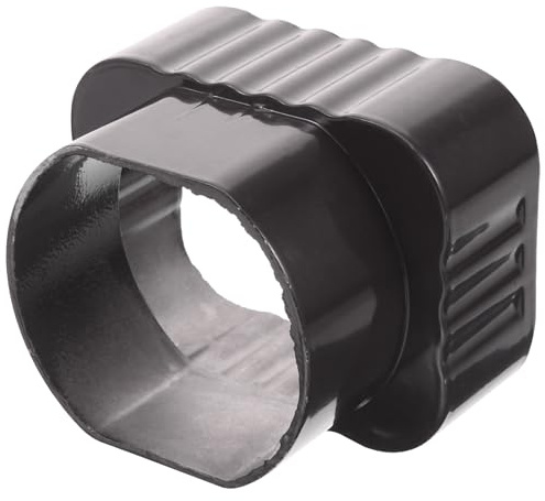 PACKOVE Adaptateur de Gouttière 60x80 Mm vers 75 Mm Connecteur de Gouttière en Pvc pour Écoulement D’eau Pluviale Raccord de Drainage Extérieur pour Système Récupération Eau de Pluie