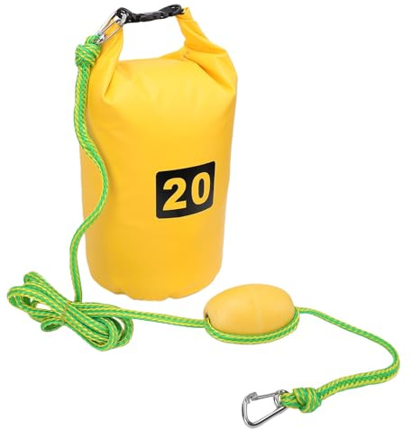 Ausla Sac d'Ancre de Sable de 20 L, Kit d'ancrage en Plastique PWC avec Bouée Réglable et Corde Flottante, Ancre de Bateau de Jet Ski 2 en 1 pour Kayak, Bateau à Moteur, Paddleboard, Tapis Flottant