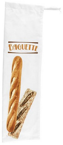 Fackelmann 43515 Musette à Baguette Plastique/Coton Blanc/Multicolore 66 x 18 cm