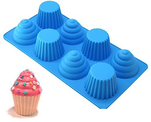X-Haibei Great Ice Cream Cone Cupcake Soap Pan Bakeware 8-cavity Tray