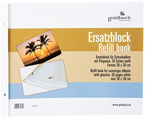 goldbuch Ersatzblock für Schraubalben, 380 x 300 mm, weiß