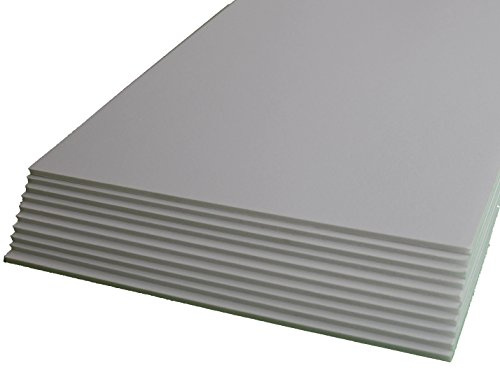 Set med 20 vita skumskivor 3 mm tjock - A4-storlek 21 x 29,7 mm