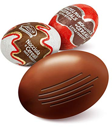 1 KG OVETTI CIOCCOLATO EXTRA FONDENTE CREMA NOCCIOLA CEREALI LAICA PASQUA OVETTO