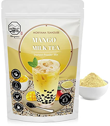 Mango Bubble Milk Tea Instant 3in1 Powder Mix - 1kg (33 Drinks) | For Boba Tea, Milkshake, Blended Frappe and Bakery | Authentic Taiwan Recipe | Zero Trans Fat, No Preservatives | By Moriyama Teahouse