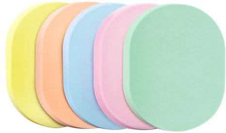 DOITOOL Lot de 5 éponges pour le visage et la peau - Pratiques - Double usage - Outil de maquillage pour femmes et filles