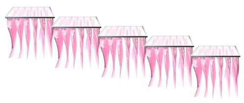 vhbw 5x Taschenfilter | für Klima- und Lüftungsanlagen - Filter F7, 59,2 x 59,2 x 60 cm, Rosa