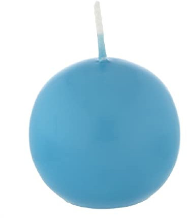 Kugelkerzen Ocean Blau, Ø 120 mm, 4 Stück, dt. Kerzen in RAL Kerzenqualität, Kein rußen und Tropfen