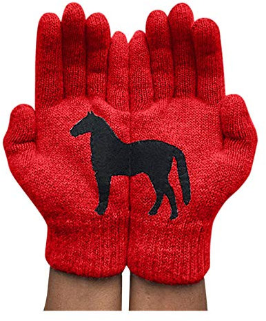 Lederhandschuhe Herren Damen Thermo Touchscreen Strickhandschuhe Fingerlose Warme Sporthandschuhe Bequem Laufhandschuhe Partnerhandschuhe für Frauen und Männer