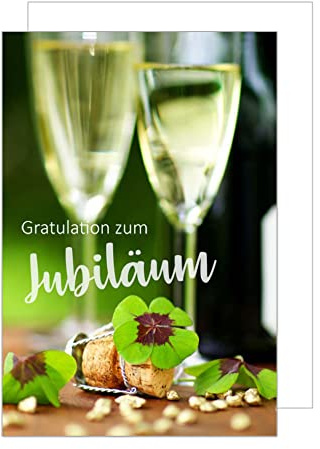 Edition Seidel Premium Glückwunschkarte zum Jubiläum mit Umschlag. Jubiläumskarte Grusskarte Jubiläum Billet Mann Frau (J119 SW022)