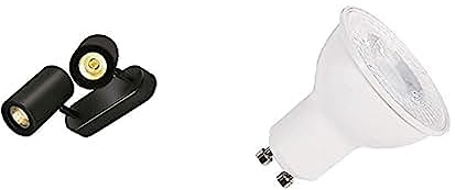 SLV ENOLA B | Wand- und Deckenleuchte, Spot, LED Strahler, dreh- und schwenkbar, Beleuchtung innen, Deckenfluter, Deckenstrahler | inkl. effizientem GU10 Leuchtmittel, 3000K, Neutralweiß, zweiflammig
