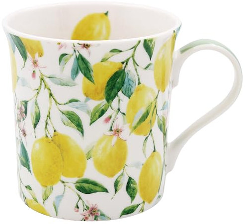 Lesser & Pavey British Designed Coffee Mug | Ceramic Coffee Mugs for Home or Work | Large Mugs for Hot Drinks | Tea and Coffee Cups (Lemon Grove Mug)