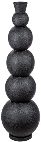 Casablanca modernes Design - Eisen Vase groß - Bodenvase Schwarz - Höhe 112 cm - Wohnzimmer Dekoration