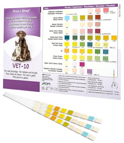 One Step 10 x Vet Pet Urine Test Strips - Veterinary Animal - Cats - Dogs (2 x 5 Tests)