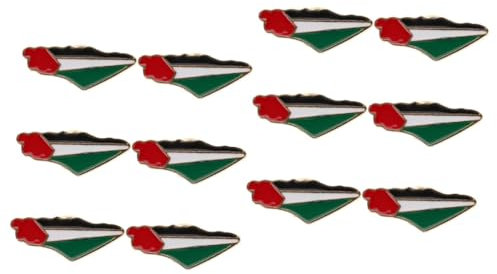 LIFKOME 12stücke Palästina Flagge Brosche Abzeichen Pin Für Kleidung Hüte Und Taschen Patriotisches Accessoire Geschenkidee Für Und Familie