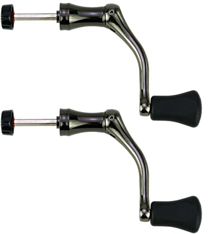 Angelrollengriffe, 2 Stuck Drehbarer Angelrolle Griff, Universal Vollmetall Angelrolle Drehgriff für Angelrollen Ersatzteile Griffe
