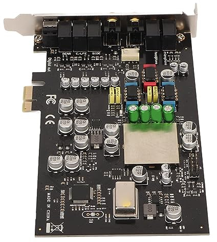Interne Soundkarte, CM8828 CM9882A 7.1CH TCXO 24Bit 192kHz 100db SNR Soundkarte, PCI Express Adapter, Superior Sound 3D Stereo PCI e Audiokarte, für PC 7 8 10 XP Vista