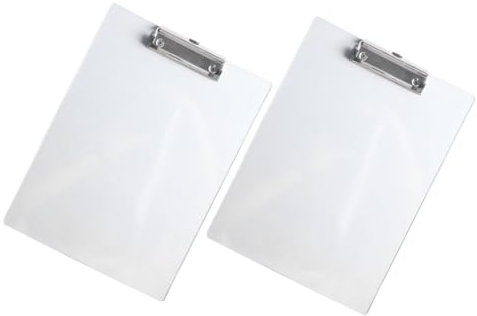 Tofficu 2stücke Zwischenablage Aus Pet-material Transparentes Klemmbrett Dokumentenklammer Für Büro Leicht Und Tragbar Praktischer Aktenordner Und Schreibblock