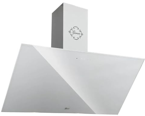 GURARI Kopffreihaube GCH 286 WH 9 Prime N, Dunstabzugshaube 90 cm, in Weiß,Weiß Glas, 1000m³/h