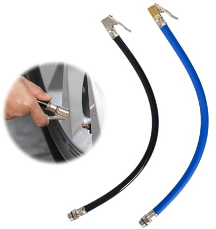 2 Stück Reifenfüller Schlauch,12.5mm Reifenfüllschlauch Messing Autoventil Adapter,Ventilverlängerung Autoventil Adapter,Universal Reifenfüller Schlauchadapter,Für Motorrad,Auto,Fahrrad (12.5mm)