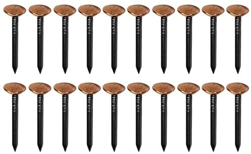 cyclingcolors 20x clous acier avec tête cuivre fixation ameublement décoratif tableau cadre peinture photographie mur rénovation, 2x25mm