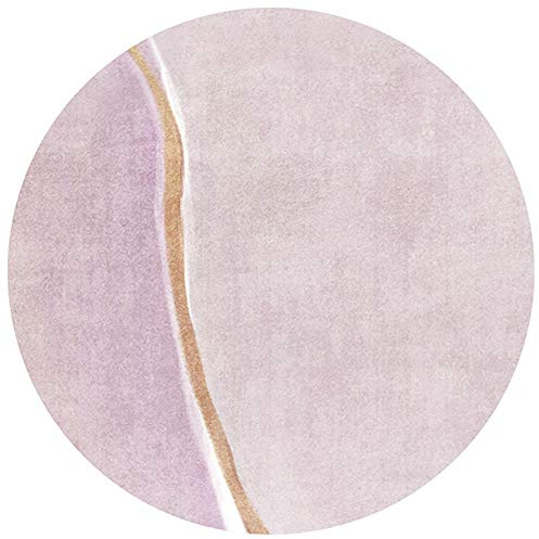 Yaaxinb Rosa Gold Wei? Einfacher Abstrakter Stil Runde Teppich Teppiche f¡§1r Wohnzimmer Anti-Rutsch Fu?matten Piano Pad gro?FL?chige Teppiche 80 100 120 140 160 180 200 300cm-300CM-118inch