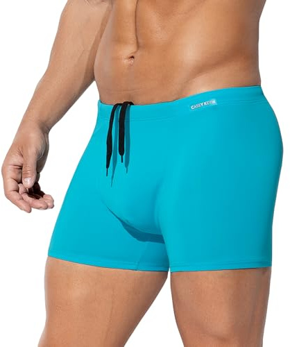 Casey Kevin Badehose Herren Schwimmhose Kurz Eng | Schwimmen Kurze Shorts Schnelltrockend mit Tunnelzug Badeshorts