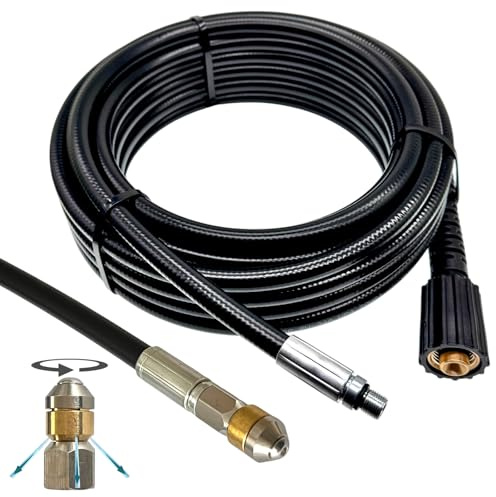 M&M Smartek Tuyau de nettoyage de canalisations pour nettoyeur haute pression Nilfisk, Alto avec filetage intérieur 1/2 avec mandrin de 14 mm