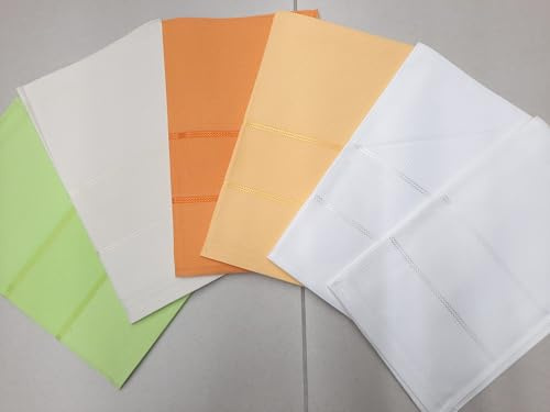 Generico Canovacci, Strofinacci, asciughini da Cucina con Tela Aida da Ricamo 50x70cm, 100% Cotone. Confezione da 6 Pezzi Vari Colori. (Multicolore)