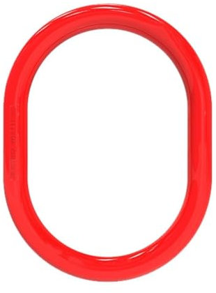 Oval Hoist Ring, Enlarged Lifting Ring For Chain Sling And Crane Hook, 3T To 25T Capacity, 3T, 6T, 8T, 11T, 16T, 25T, Red, 1pcs(6T)