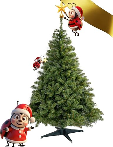Menz Künstlicher Weihnachtsbaum 180 cm Grün – Naturgetreuer Tannenbaum künstlich aus 100% PVC, Stabiler Ständer, einfacher Aufbau, langlebi