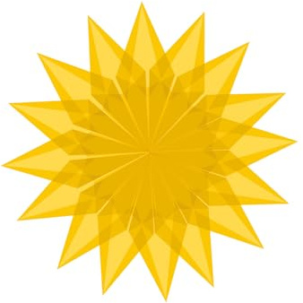 Faltblätter Transparentpapier, 14 x 14 cm, 42g/qm, 100 Blatt (Goldgelb)